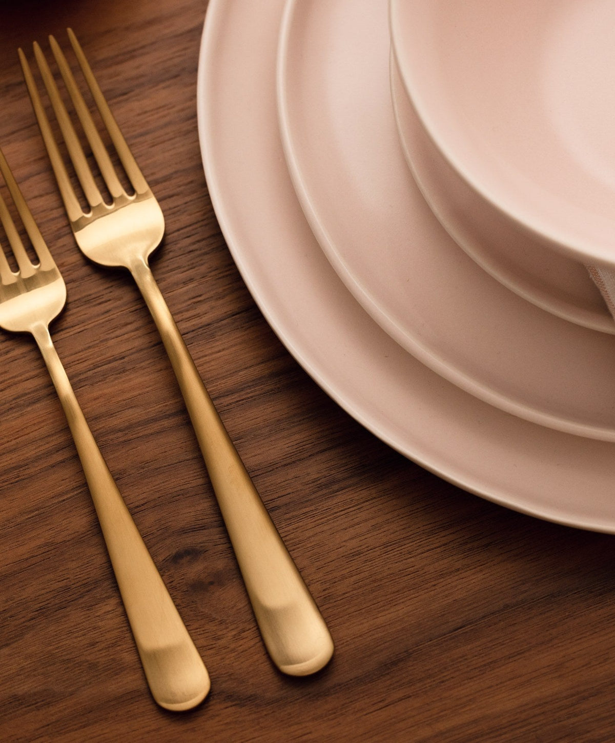 Dinnerware Set by Fable Home, shown in Blush Pink.