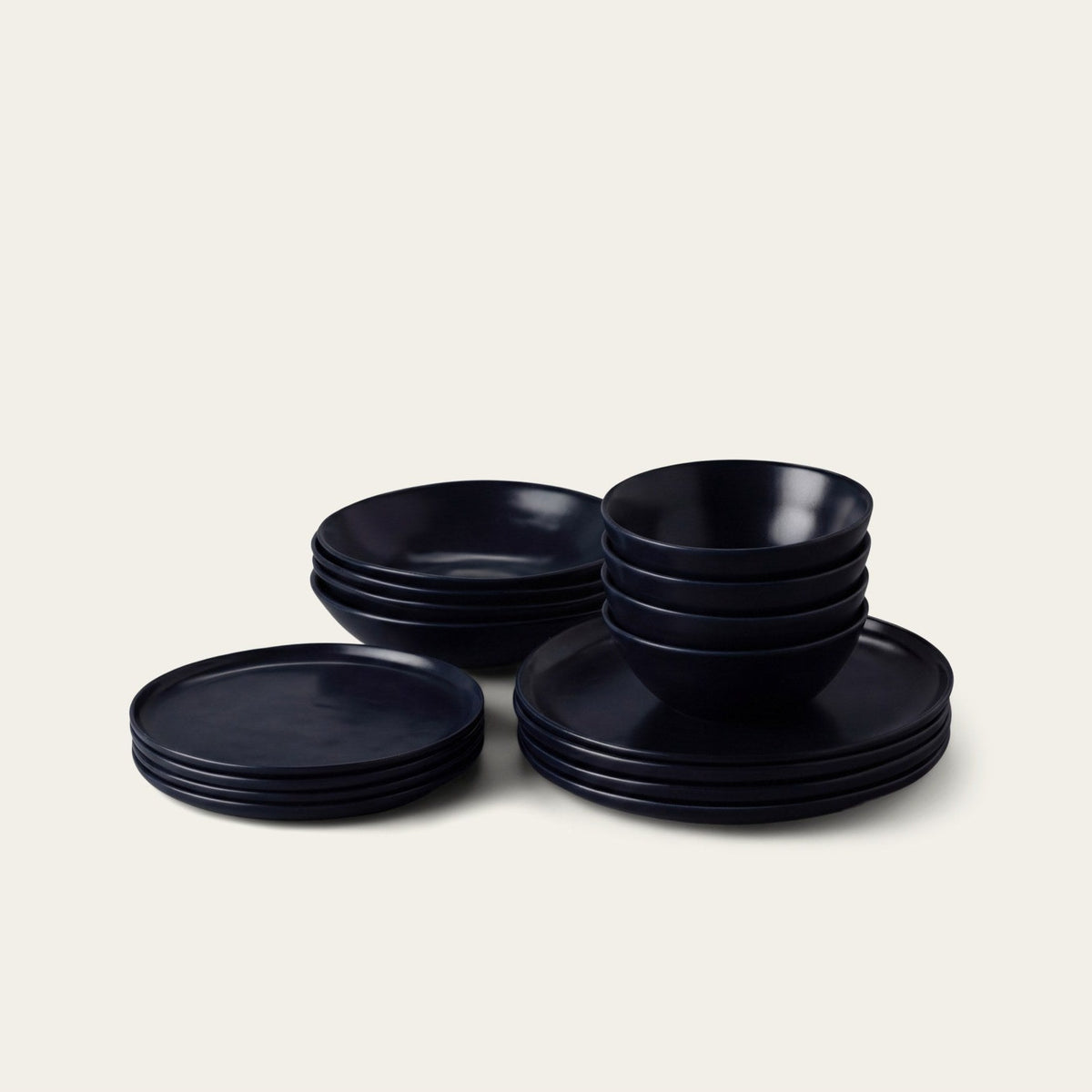 Dinnerware Set by Fable Home, shown in Midnight Blue.