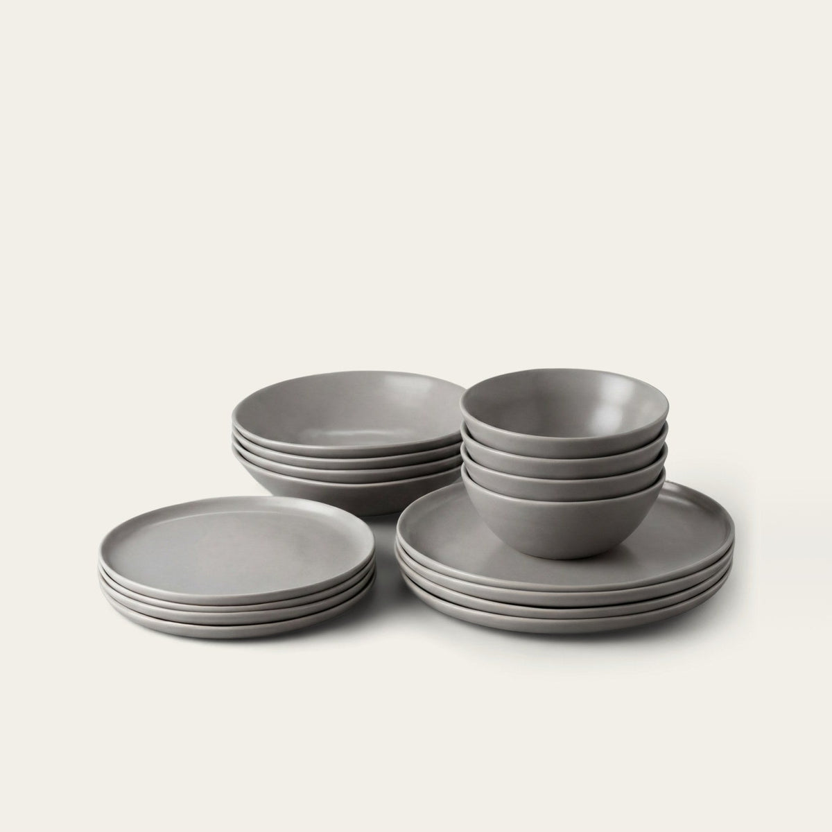 Dinnerware Set by Fable Home, shown in Dove Gray.