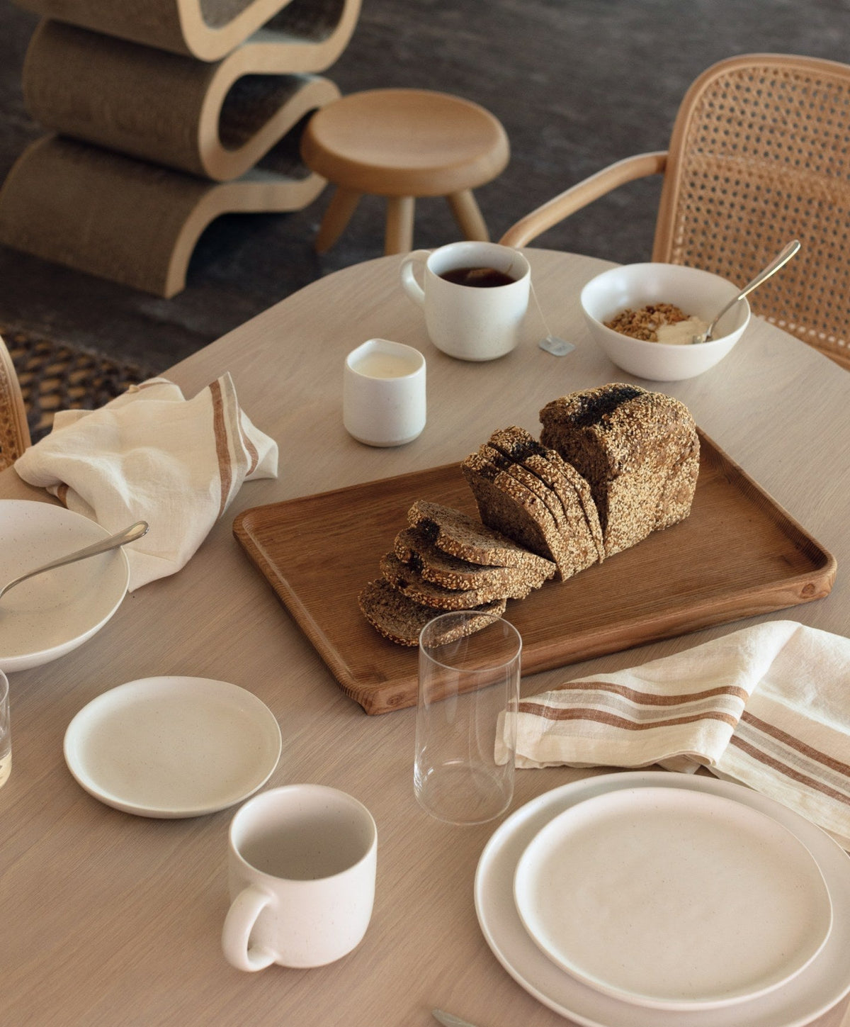 Dinnerware Set by Fable Home, shown in Speckled White.