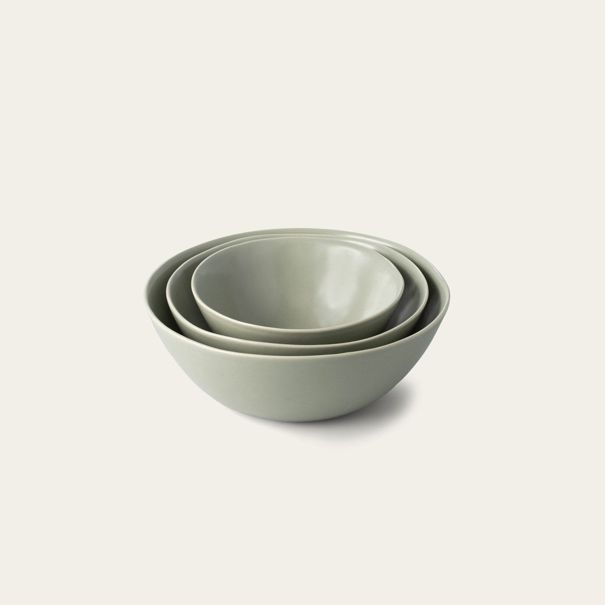 Nested Serving Bowls by Fable Home, shown in Beachgrass Green.