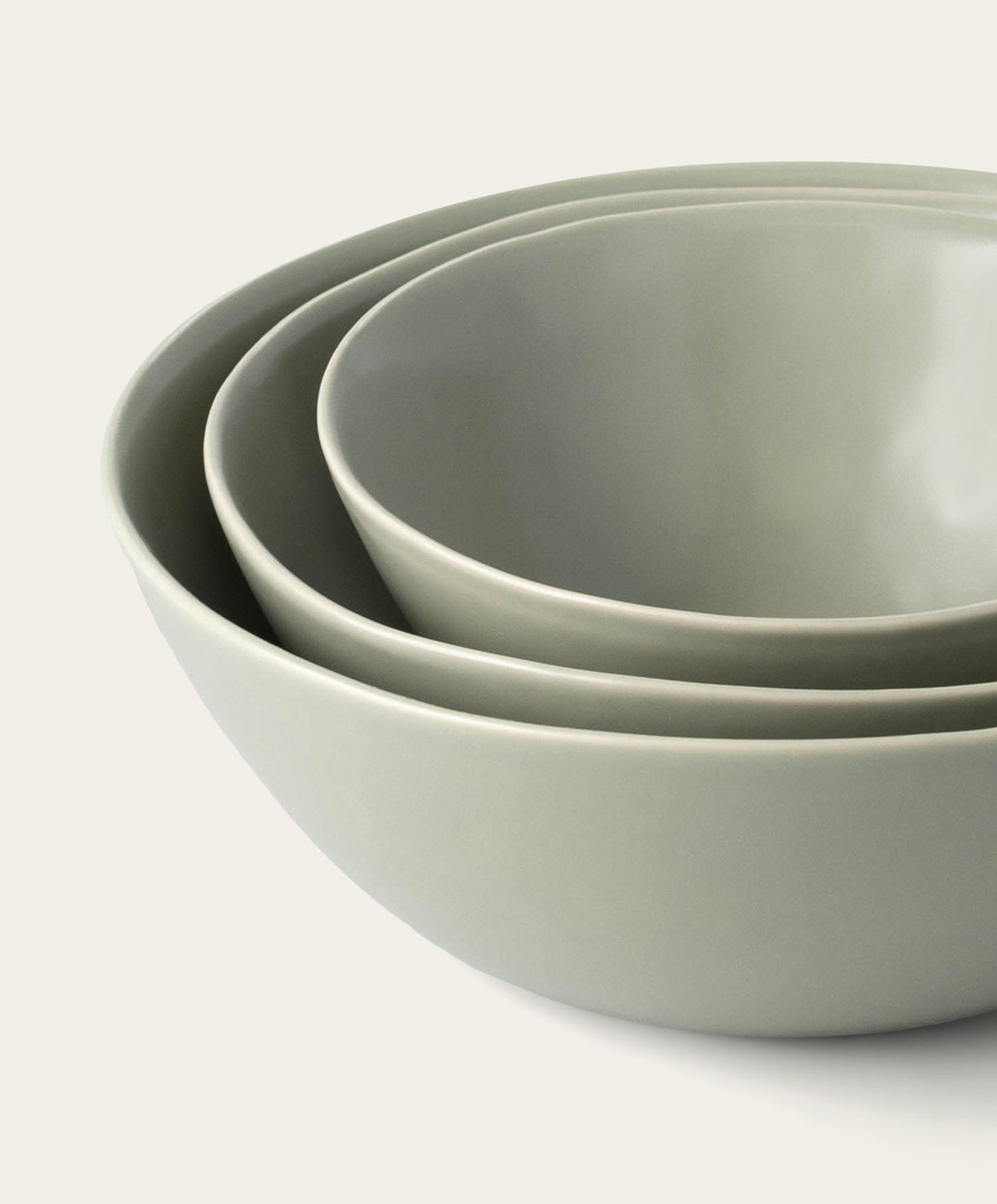 Nested Serving Bowls by Fable Home, shown in Beachgrass Green.