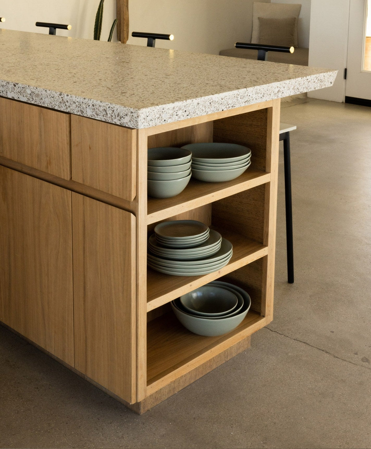 Nested Serving Bowls by Fable Home, shown in Beachgrass Green.