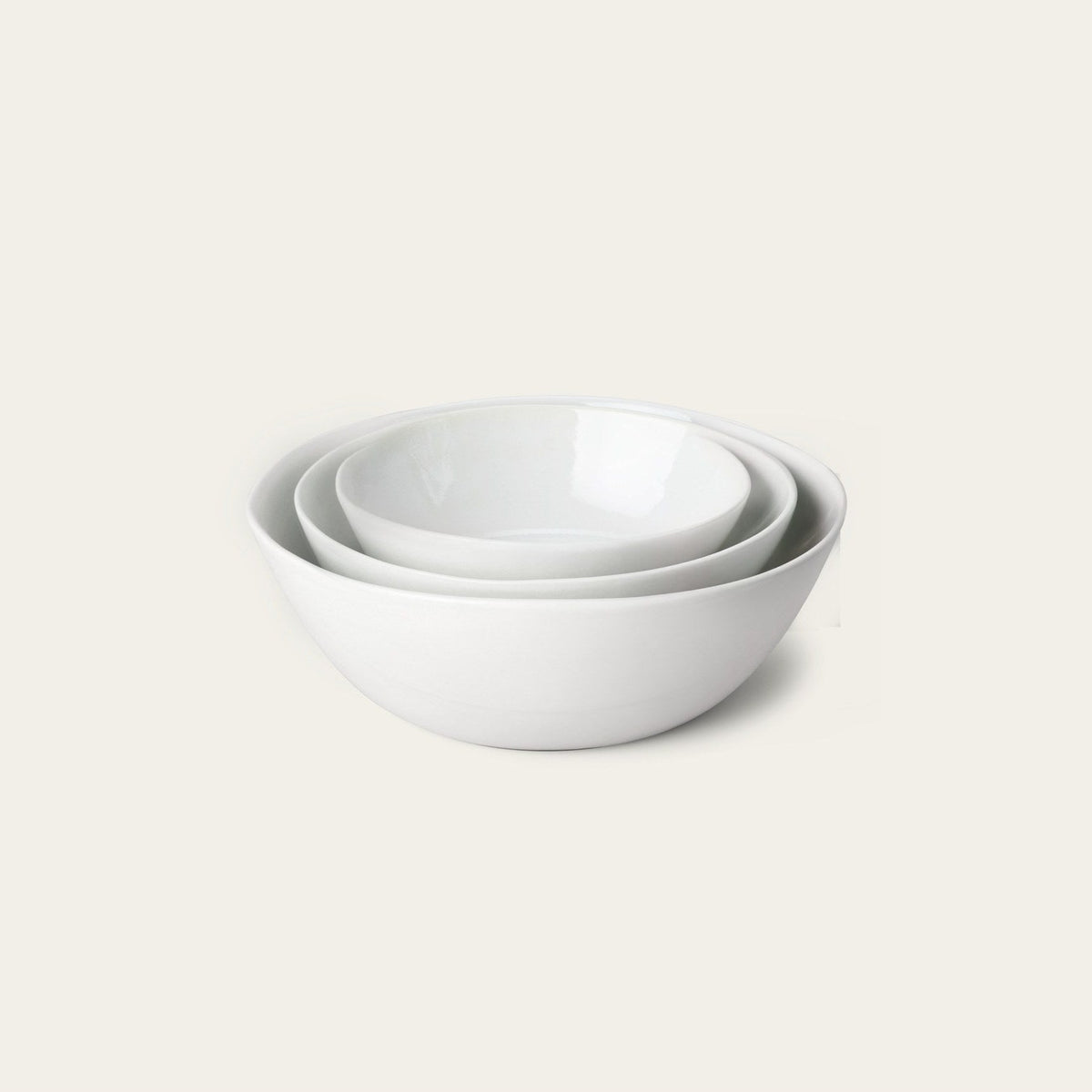 Nested Serving Bowls by Fable Home, shown in Pearl White.