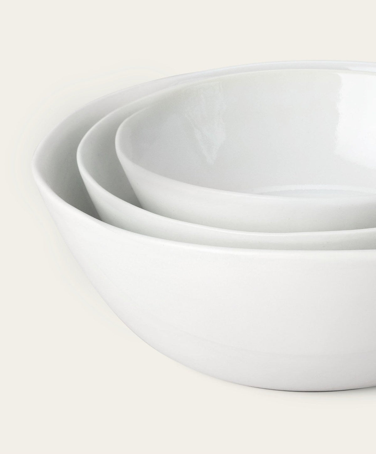 Nested Serving Bowls by Fable Home, shown in Pearl White.