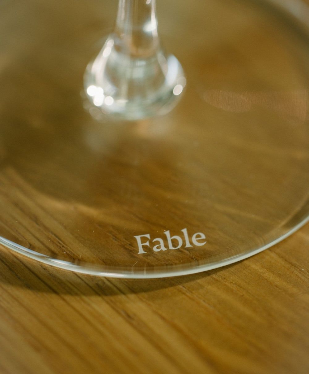 Coupe Glasses Pro by Fable Home, shown in Clear.
