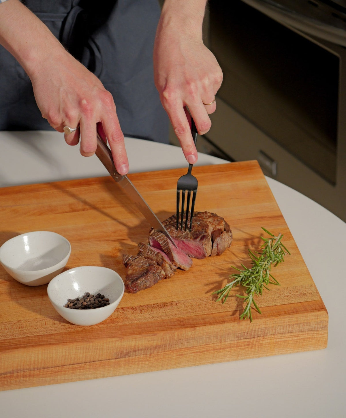 Steak Knives by Fable Home, shown in Walnut.