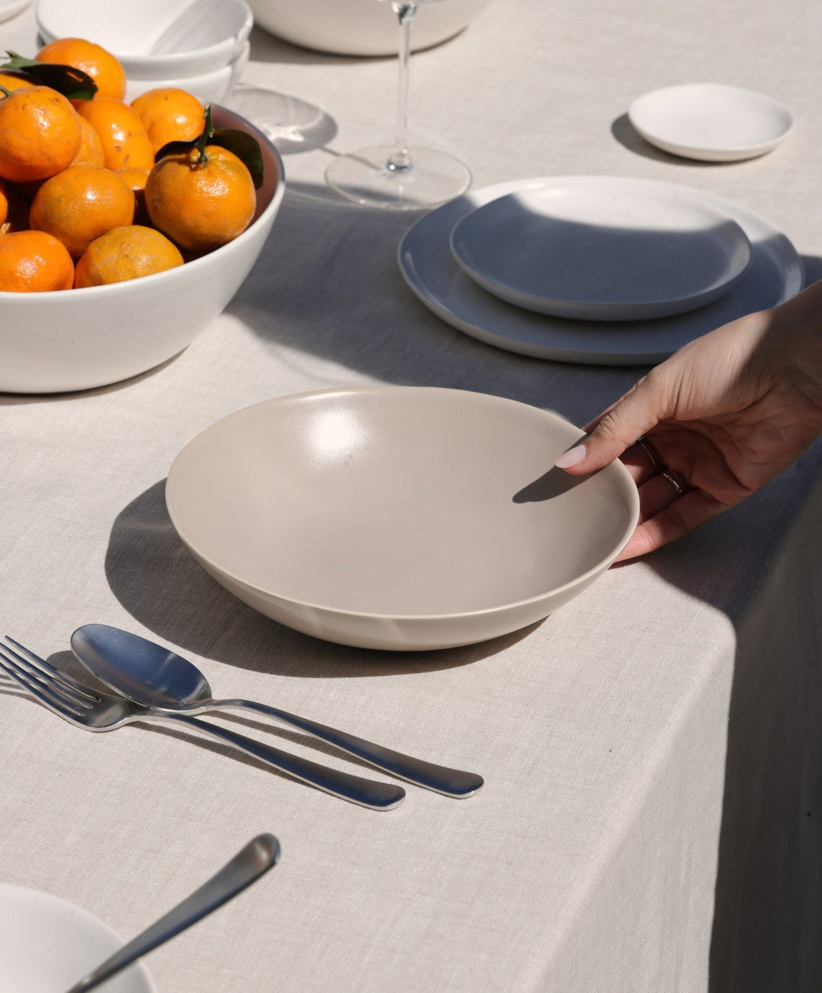 Pasta Bowls by Fable Home, shown in Desert Taupe.