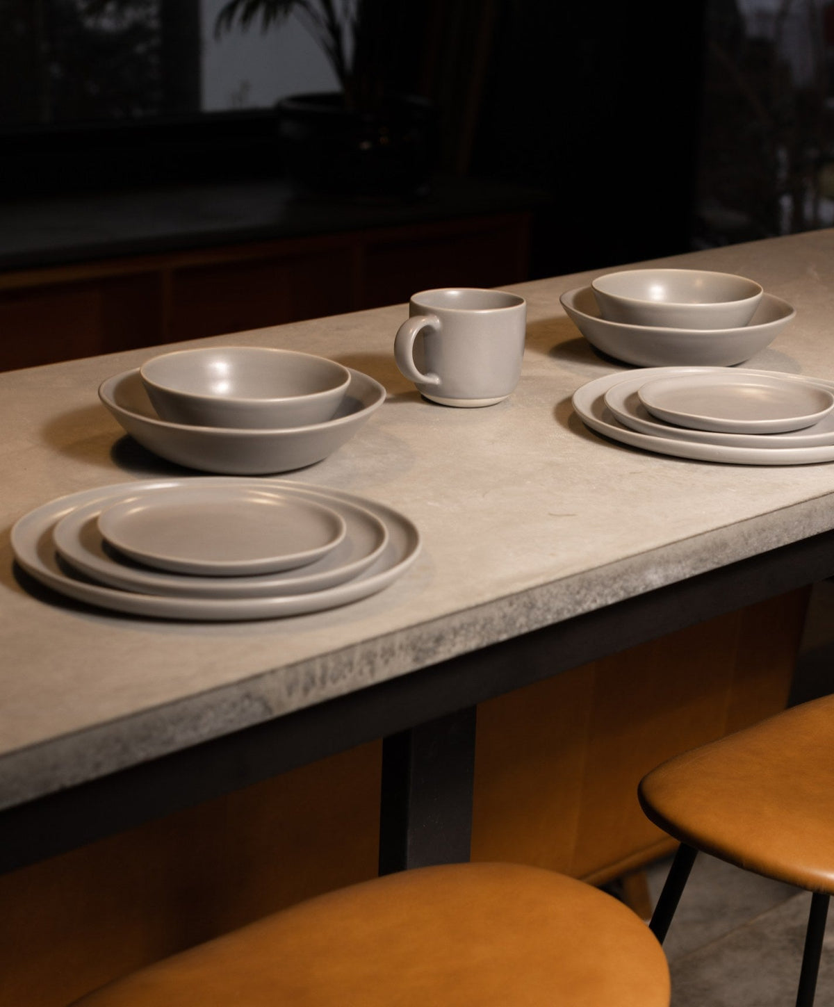 Pasta Bowls by Fable Home, shown in Dove Gray.