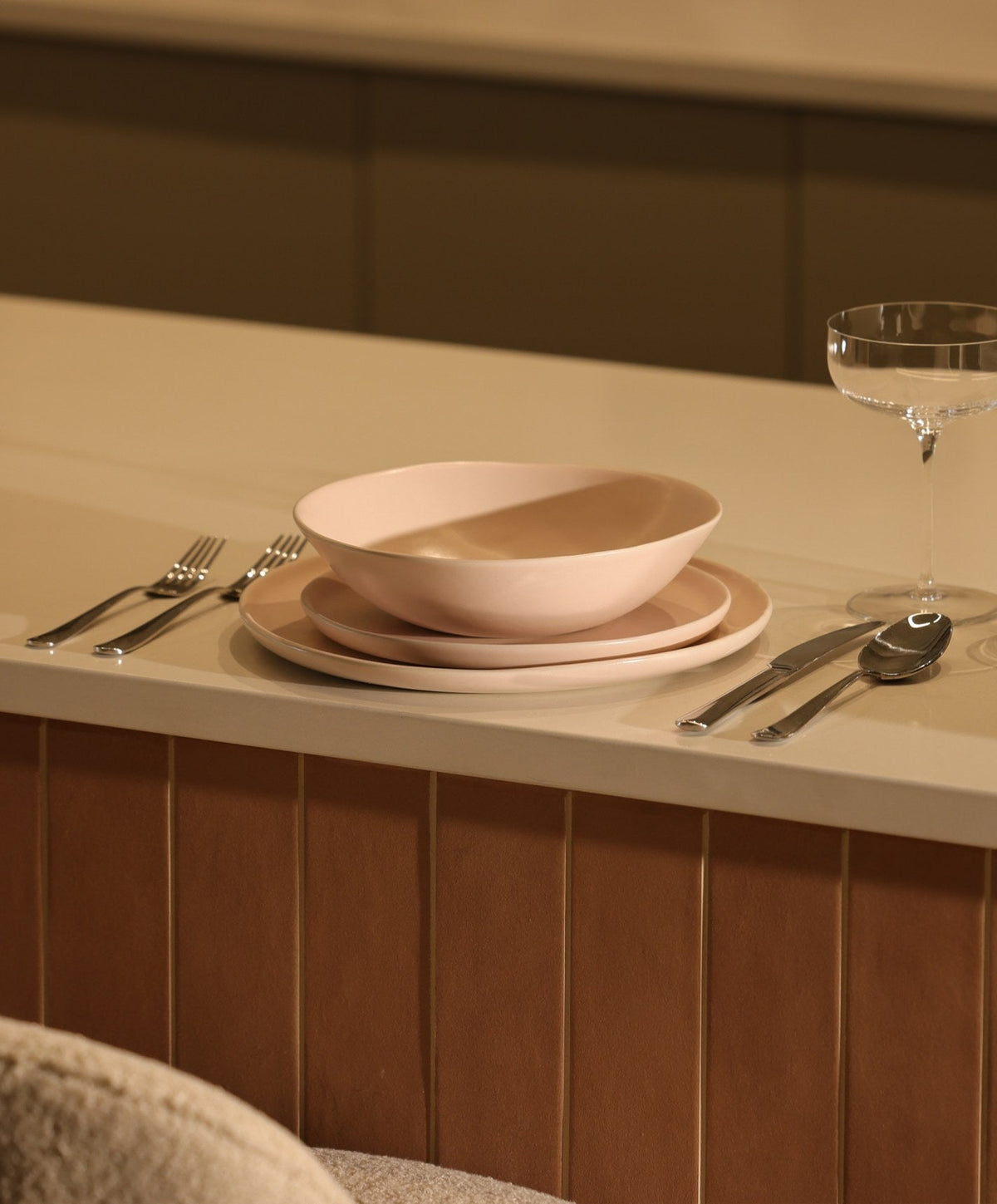 Pasta Bowls by Fable Home, shown in Blush Pink.