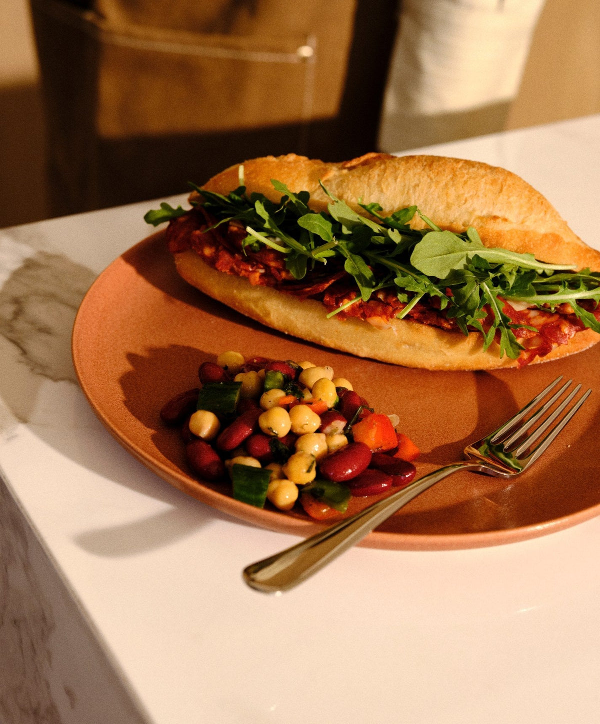 Lunch Plates by Fable Home, shown in Canyon Clay.