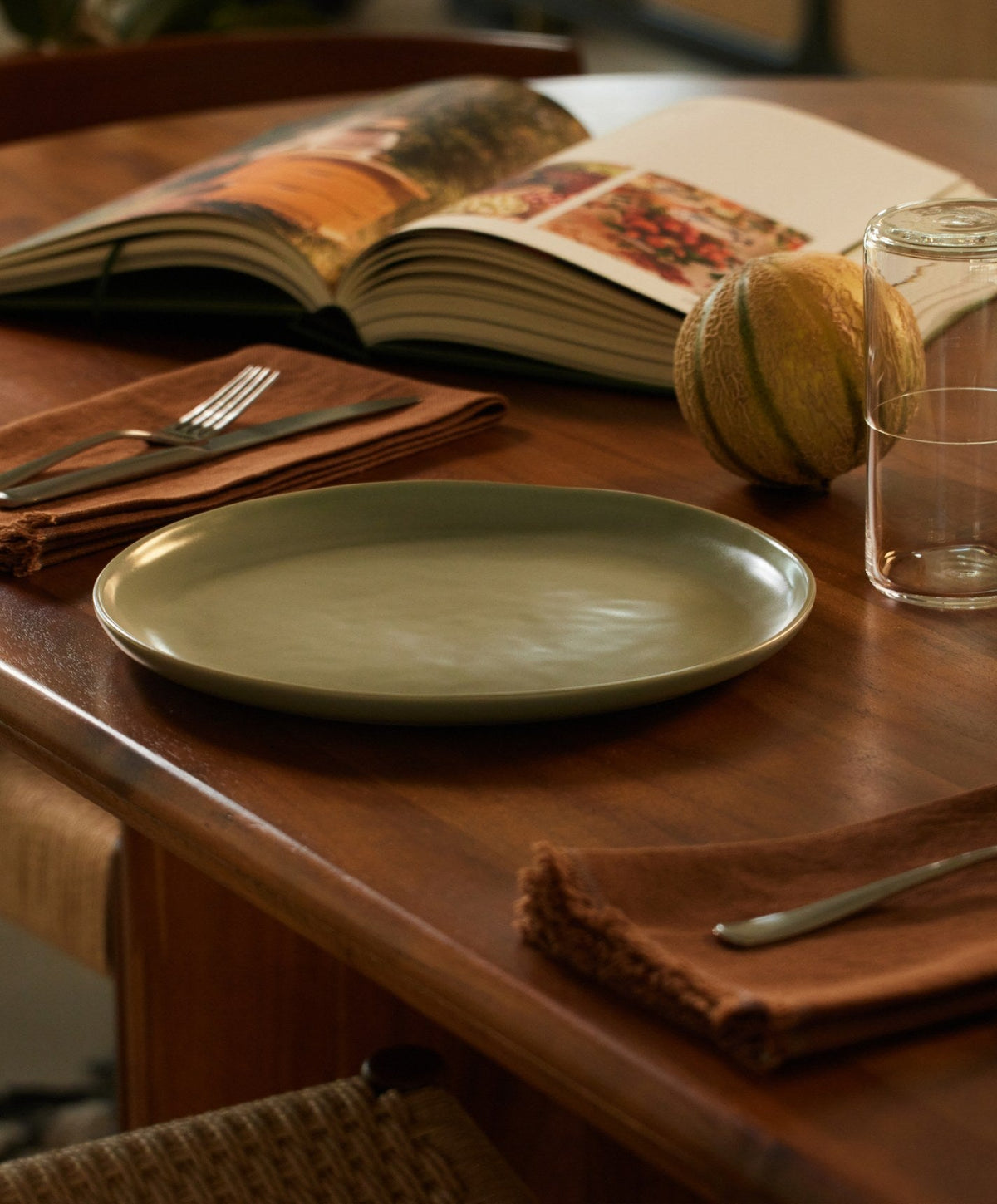 Lunch Plates by Fable Home, shown in Beachgrass Green.