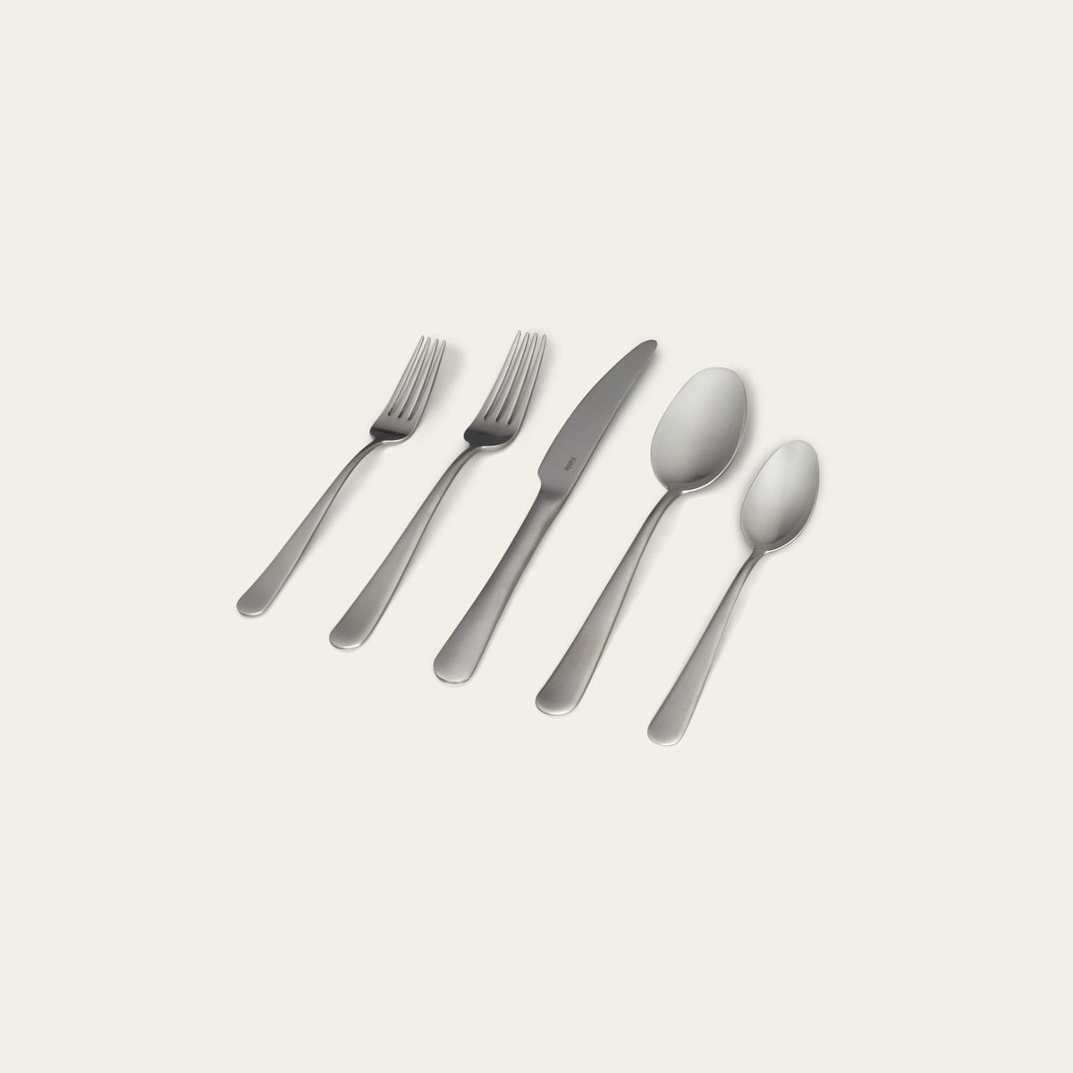 Flatware Set by Fable Home, shown in Matte Silver.