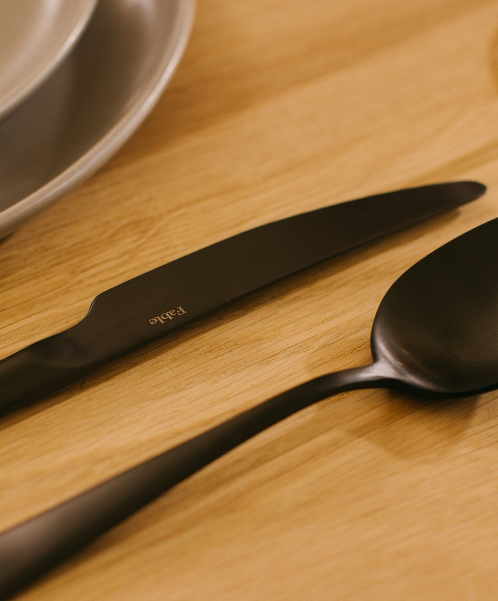 Flatware Set by Fable Home, shown in Matte Black.