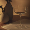 Coupe glasses pro glassware by Fable Home, shown in a clear finish. – #clear