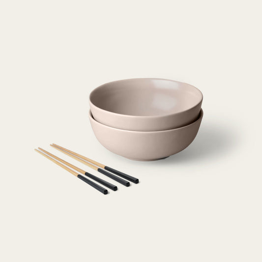 Ramen set bundles by Fable Home, in a deserttaupe/ashblack color. – #deserttaupe/ashblack