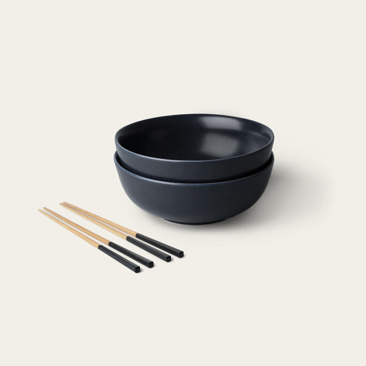 Ramen set bundles by Fable Home, in a midnightblue/ashblack color. – #midnightblue/ashblack