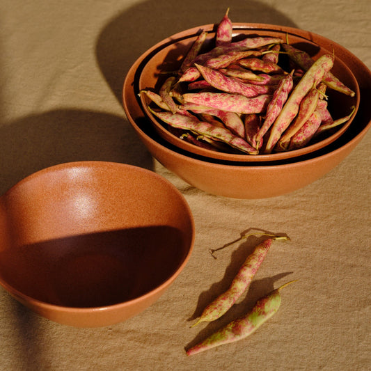 Serving Ceramics Set by Fable Home, featured in a canyonclay finish. – #canyonclay