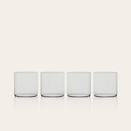 Short glasses pro glassware by Fable Home, featured in a smokegray color finish. – #smokegray