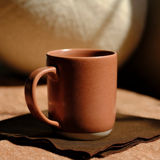 Small Mugs by Fable Home, featured in a canyonclay finish. – #canyonclay