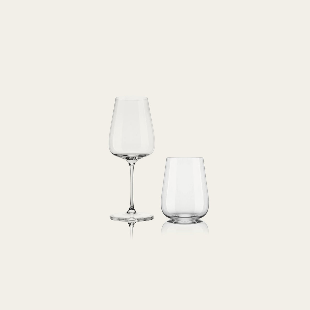 Everyday Wine Set Pro by Fable Home, shown in Clear.