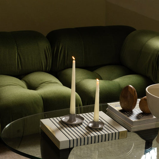 Taper candles decor by Fable Home, in a short/cream color. – #short/cream