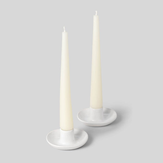 Taper candles decor by Fable Home, in a short/cream color. – #short/cream